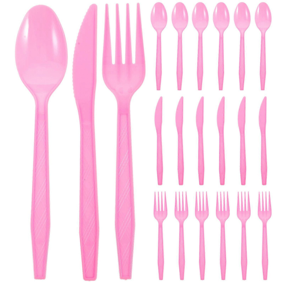 Kricely (As Show, One Size) 3 Sets Party Cutlery Set Fork Spoon Cutter Set Single Time Server Cutlery Set Party Accessories