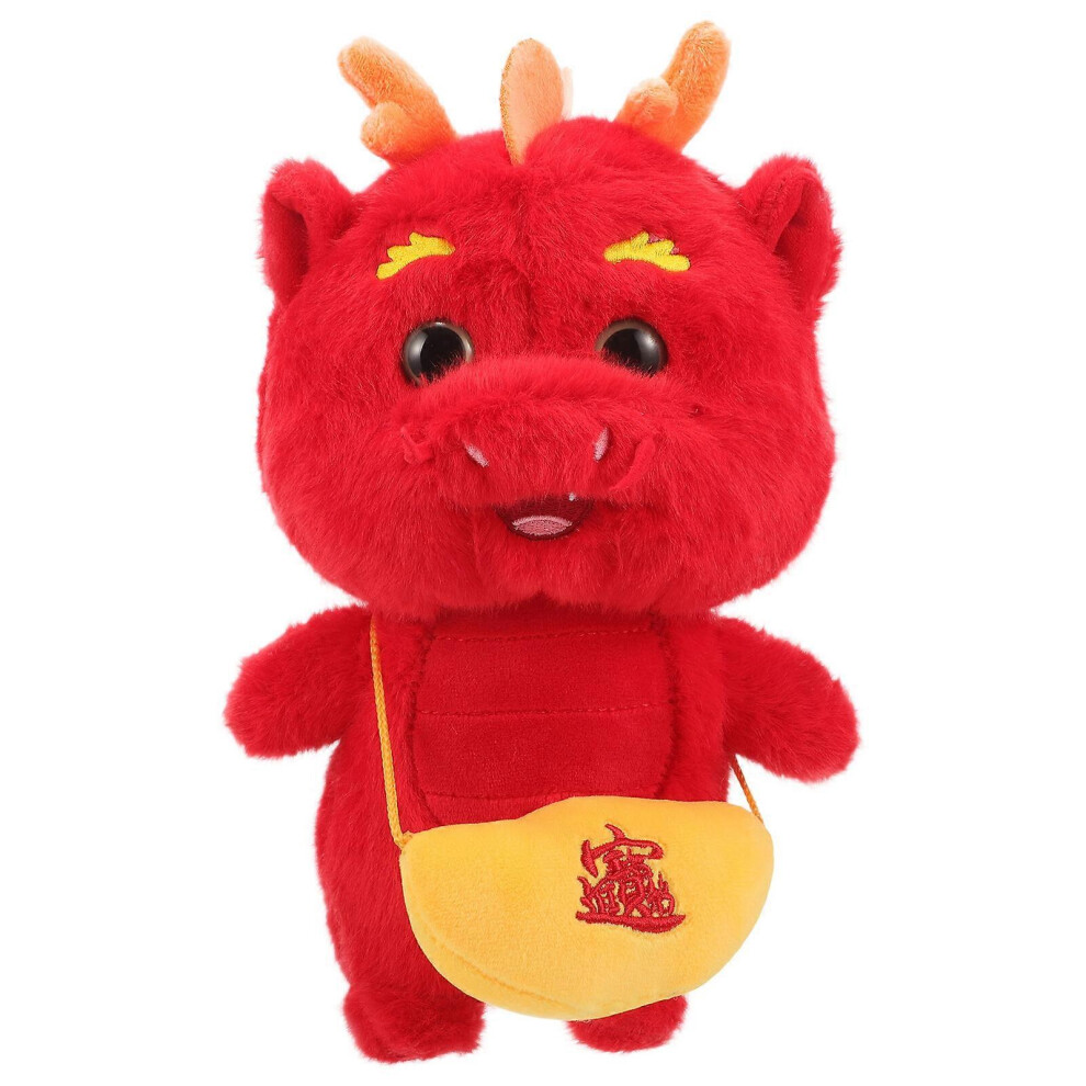 Kricely (As Show, One Size) Zodiac Dragon Doll Decorative Dragon Doll Stuffed Dragon Home Decor Plush Doll