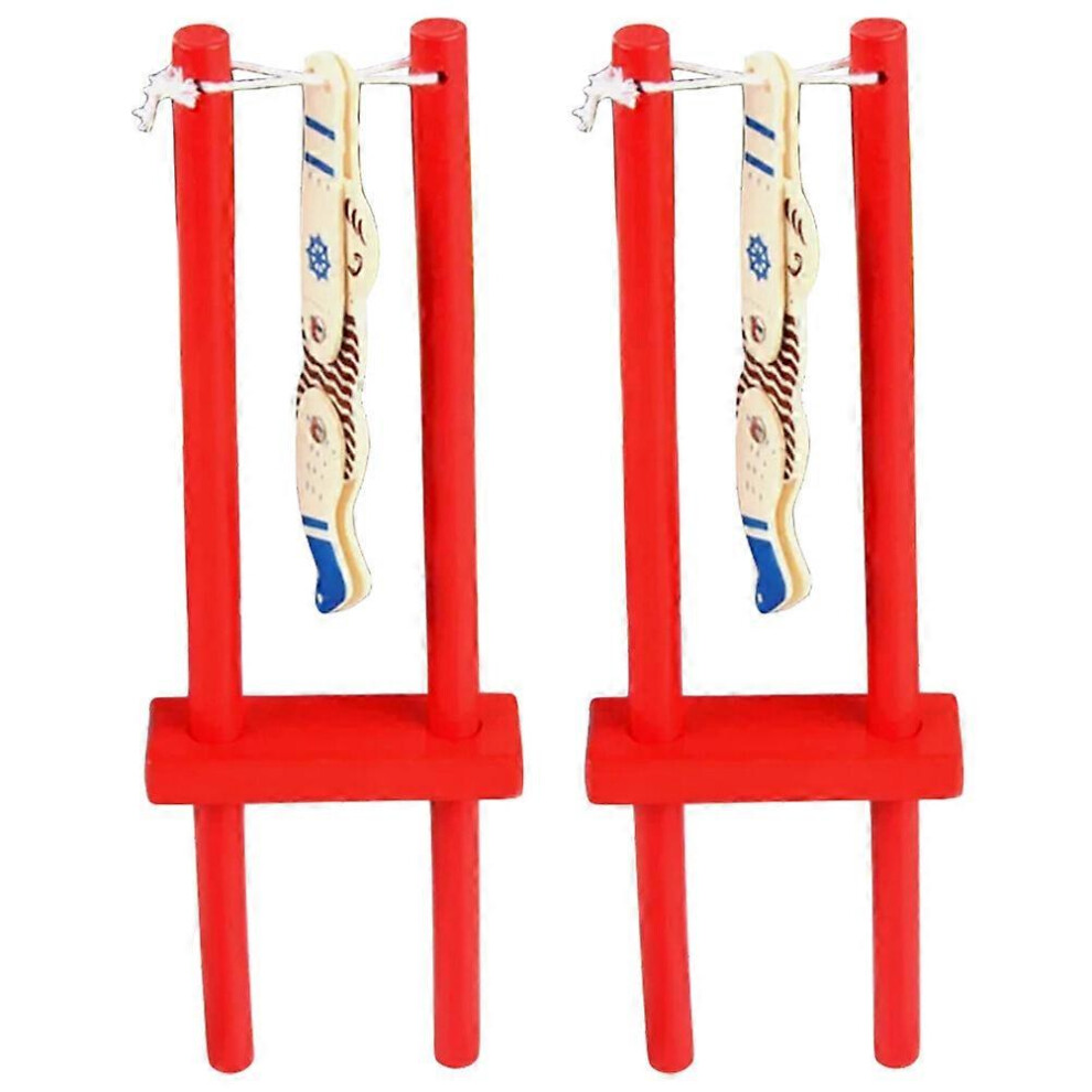 Kricely (As Show, One Size) 2Pcs Decompression Plaything Kids Strength Exerciser Creative Marionette Toy Gymnastics Game