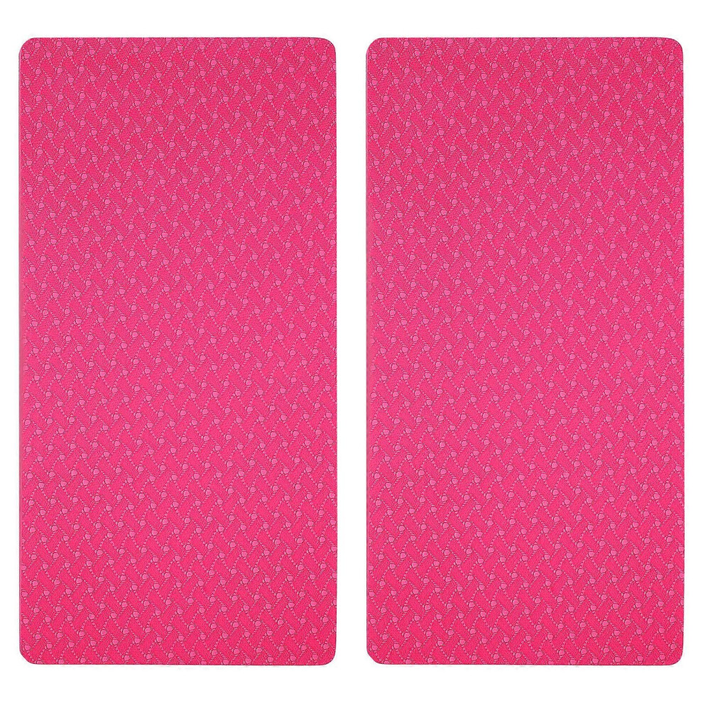 Kricely (As Show, One Size) 1 Pair Solid Color Yoga Mat Tpe Pilates Mat Sports Gym Exercise Mat For Fitness