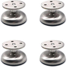 (As show, One size) LINJOU Set of 4 Adjustable Furniture Legs, 3.8cm Long, Extra Thick, Made of Stainless Steel, Sofa Furniture Support Legs, Bathroom Cabinet Support Leg