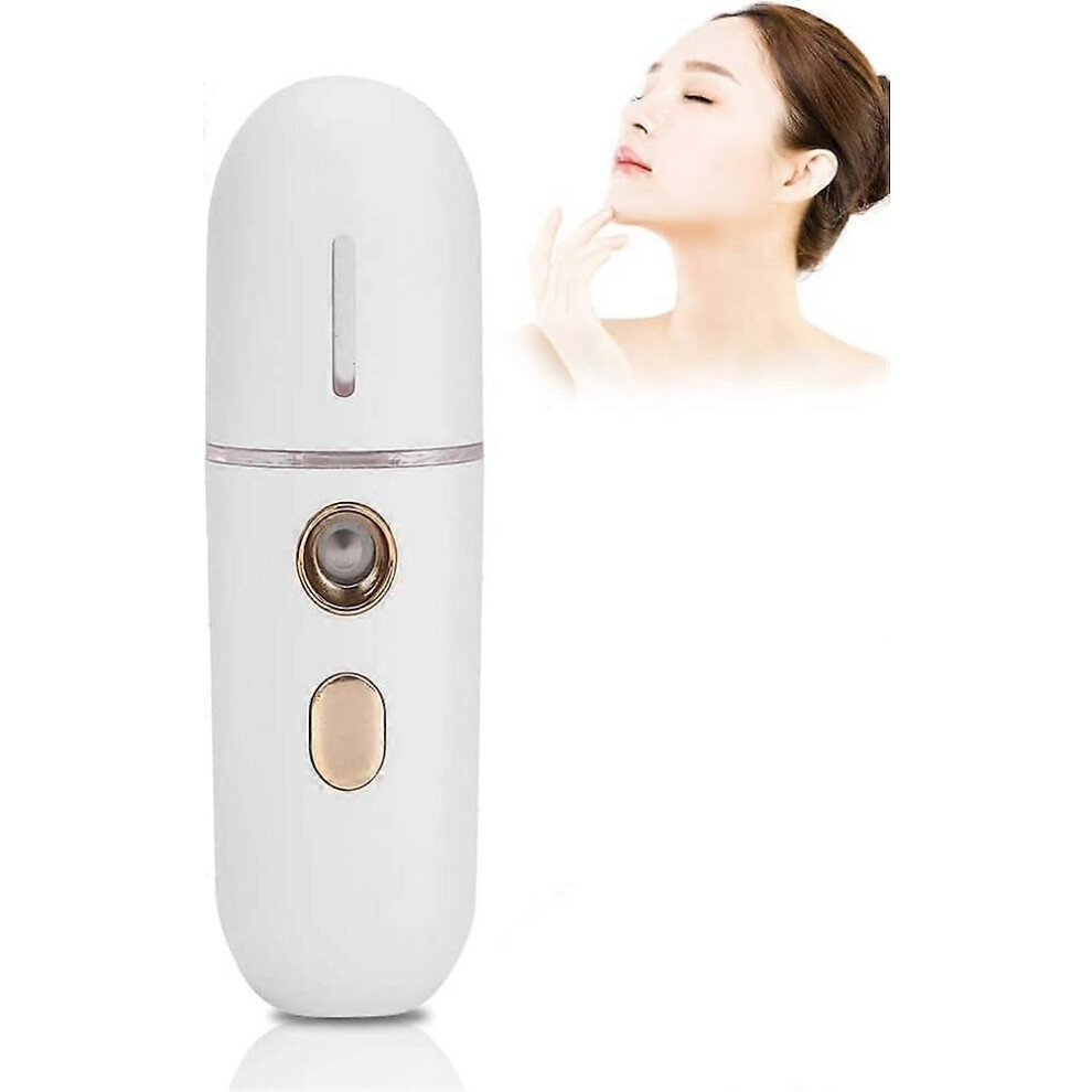 (As show, One size) LINJOU USB Charging Face Mist Sprayer - Nano Mist for Facial Steamer