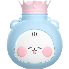 (As show, One size) LINJOU Premium Silica Gel Hot Water Bottle for Pain Relief, Hot Compress and Cold Therapy