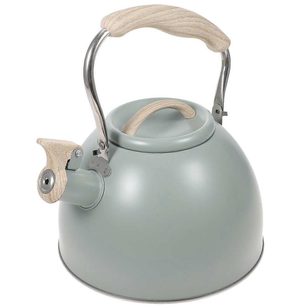 Kricely (As Show, One Size) Stove Top Whistling Tea Kettle Stainless Steel Tea Pot With Handle For Kitchen (3L)