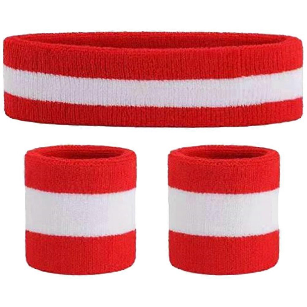 Kricely (As Show, One Size) 1 Set Sports Headband Sweatband Wristband Running Headband Wristband Yoga Sweatband Wristband