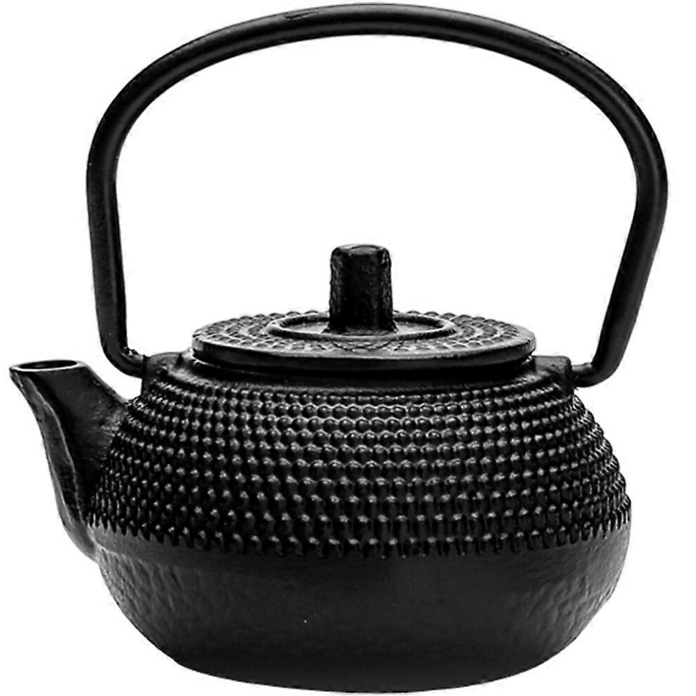 Kricely (As Show, One Size) Mini Cast Iron Teapot Decorative Mini Teapot Retro Cast Iron Teapot Household Mini Teapot