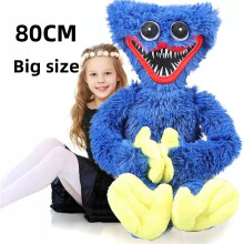 80CM Blue Huggy Poppy Plush Toy Game Soft Doll Toys