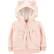 Enkla gldje av Carter's Unisex Babies 'huva trja jacka med sherpa foder rosa 12 mnader