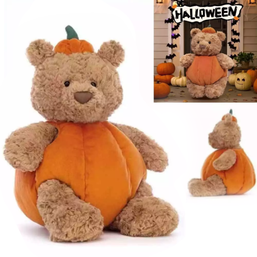 Kürbis-Bär Plüsch Kurzplüsch Teddybär Plüschpuppe Weihnachtsgeschenke 1