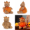 Kürbis-Bär Plüsch Kurzplüsch Teddybär Plüschpuppe Weihnachtsgeschenke 8