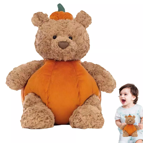 Kürbis-Bär Plüsch Kurzplüsch Teddybär Plüschpuppe Weihnachtsgeschenke 2
