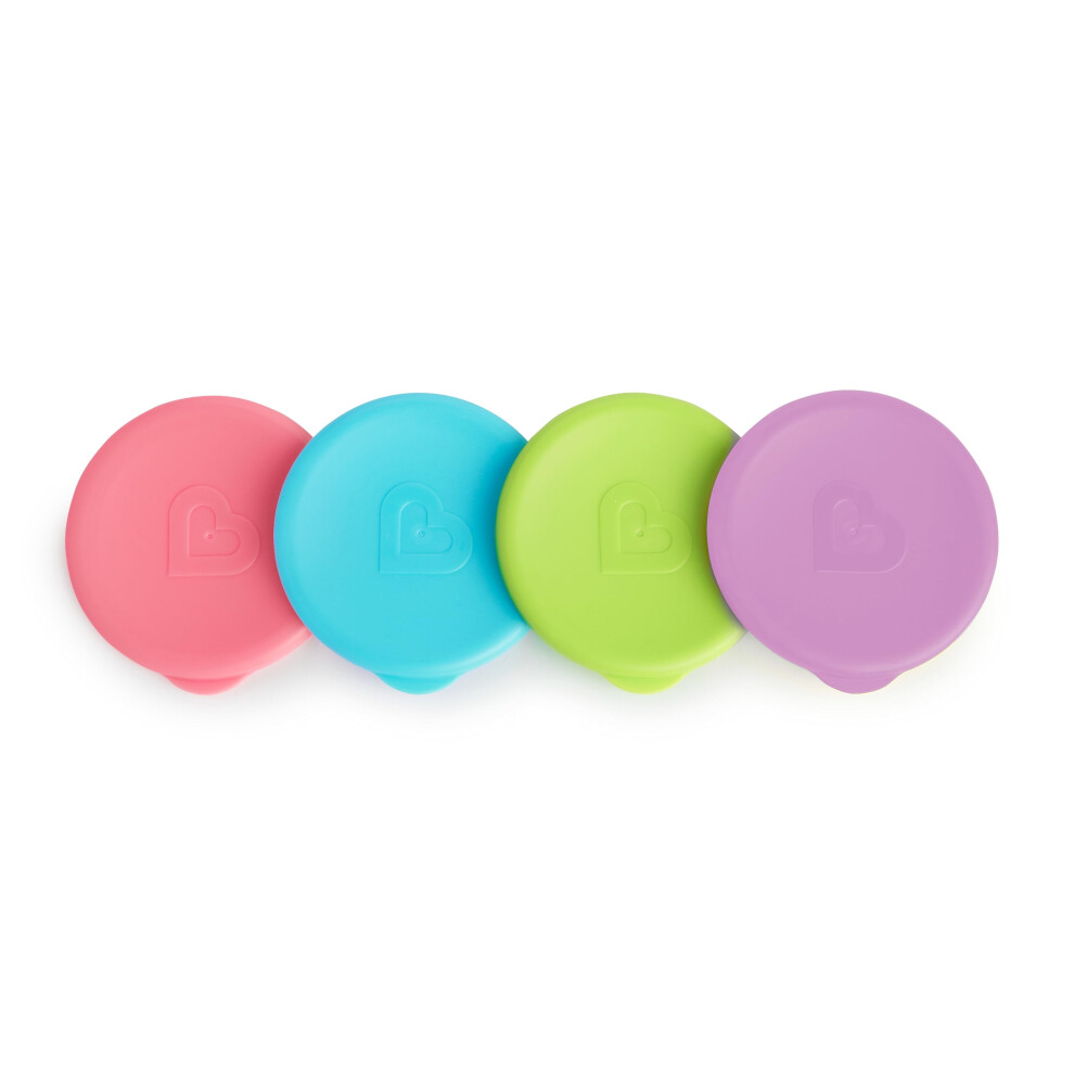 Munchkin Miracle 360 Sippy Cup Lids 4 Count /Purple Pink/Blue/Green Kleintje