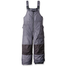 Pantal n de esqu con peto para nieve de peso pesado cl sico para ni os grandes de LONDON FOg (8, gris jaspeado)