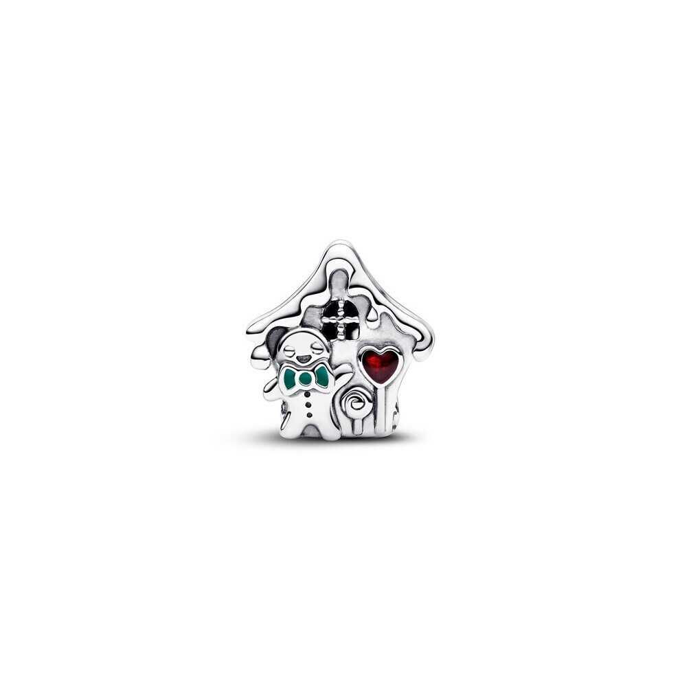 (Pandora gingerbread house ssterling silver charm for pandora bracelet) (Christmas Gingerbread dangle charm sterling silver fits pandora bracelet ) st-image-OPC-PG9ZKFM-NEW