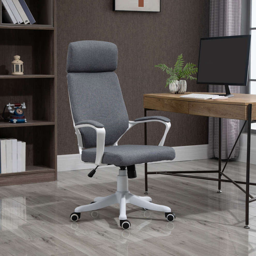 Vinsetto Swivel Office Chair with Lumbar Back Support, Adjustable Height