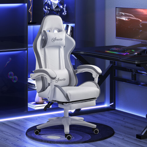 Vinsetto Vinsetto Racing Style Gaming Chair with Reclining Function Footrest, Grey