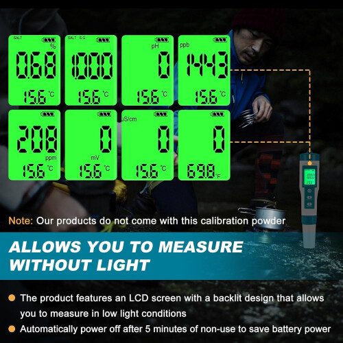 PH Meter TDS Meter 8 in 1 Water Quality Tester 1