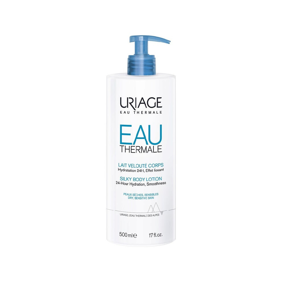 Uriage Eau Thermale Silky Body Lotion 500ml | Moisturizing for Dry & Sensitive Skin, Hydrating & Nourishing Formula