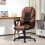 Homcom HOMCOM Executive Office Chair High Back Computer Chair with Armrests Brown 1