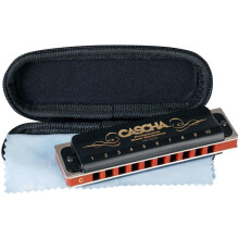 CASCHA Professional Blues Harmonica Key of C s pouzdrem a cistic uterkou cern (HH 2025)
