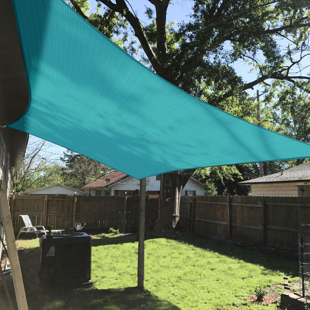 TANG Sunshdes Depot Voile d'ombrage carr   e 12' x 12' Protection UV pour pergola, porche, terrasse, jardin, activit   s de plein air (turqu
