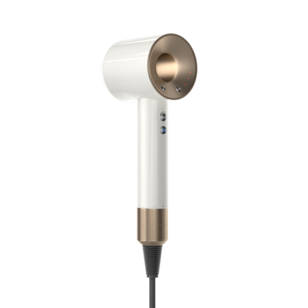 (White) (Dyson style) high speed travel professional hair dryer  professional version (including 5 magnetic nozzles) non-Dyson brand