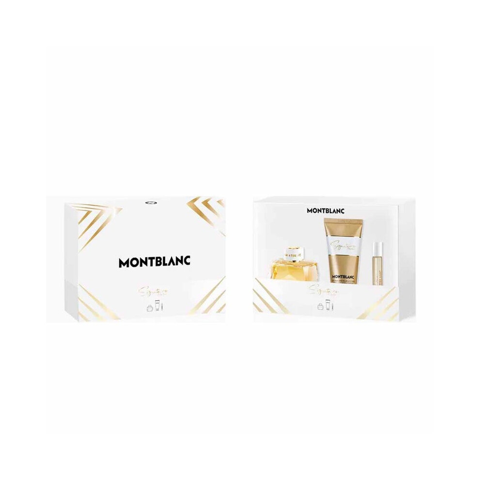 Mont Blanc Signature Absolu Gift Set For Women - Pack of 3 | EDP 90ml, EDP Mini Spray 7.5ml & Body Lotion 100ml | Luxury Fragrance Set