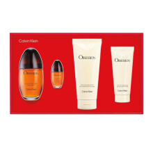 Calvin Klein Obsession Gift Set For Women 4 Pcs | EDT 125ml, EDT 15ml, Obsession Silking Body Lotion 200ml & Body Wash 100ml | Luxury Fragrance Set