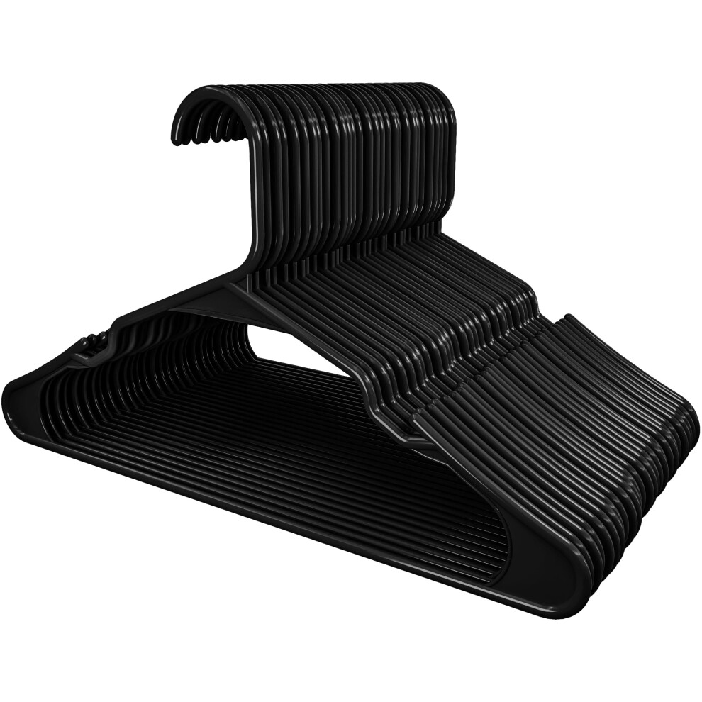 Utopia Home Grucce Nere (Confezione Da 50 Grucce In Plastica) - Appendiabiti Salvaspazio-image