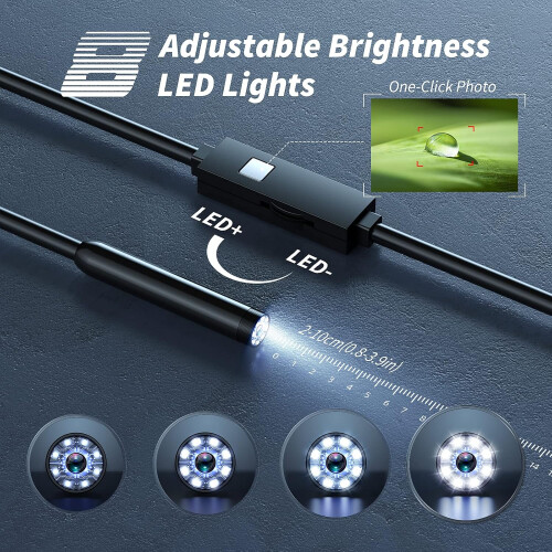 Endoscope Camera with Light,1920P HD Borescope Tools 2