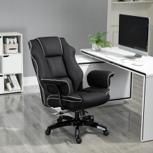Vinsetto High Back Office Chair with Height Adjustable, Reclining, Black