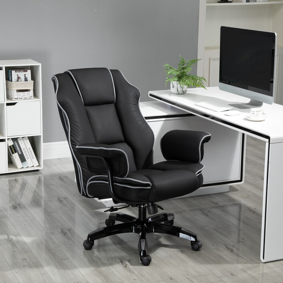 Vinsetto High Back Office Chair With Height Adjustable, Reclining, Black