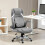 Vinsetto Vinsetto Fabric Office Desk Chair with Adjustable Height Tilt Function Grey 1