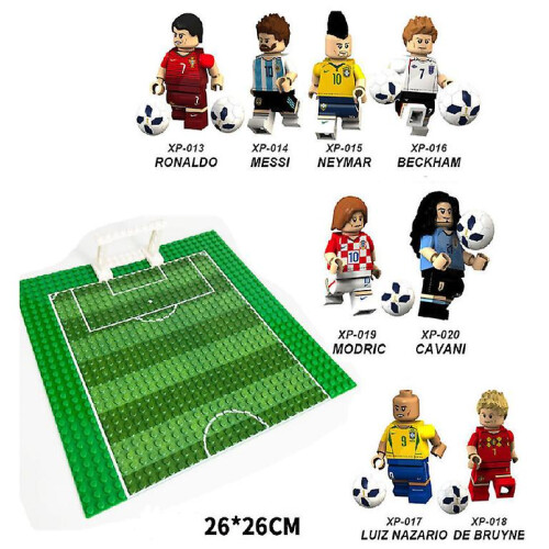 Soccer minifigures assembled building blocks boy toy