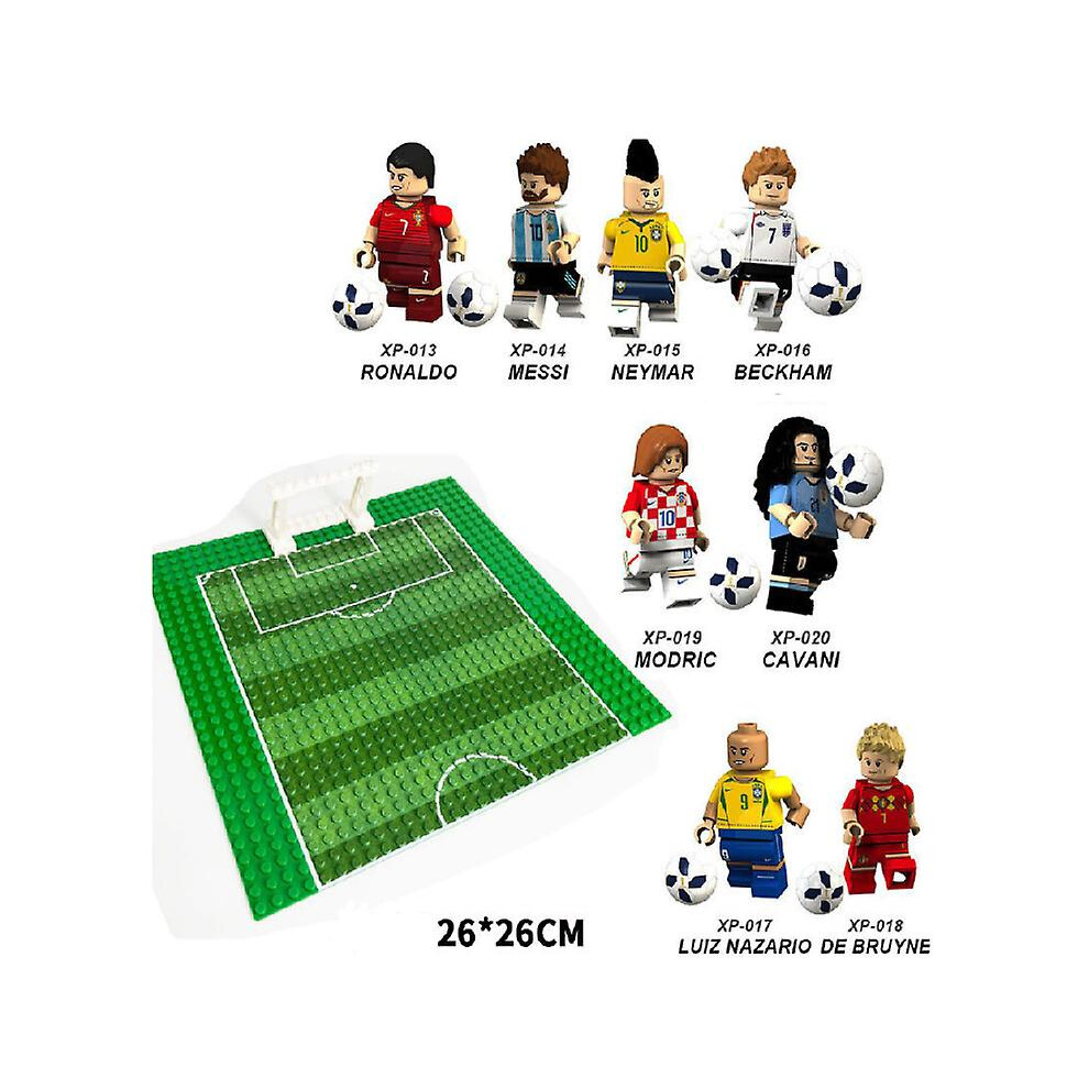 Soccer minifigures assembled building blocks boy toy