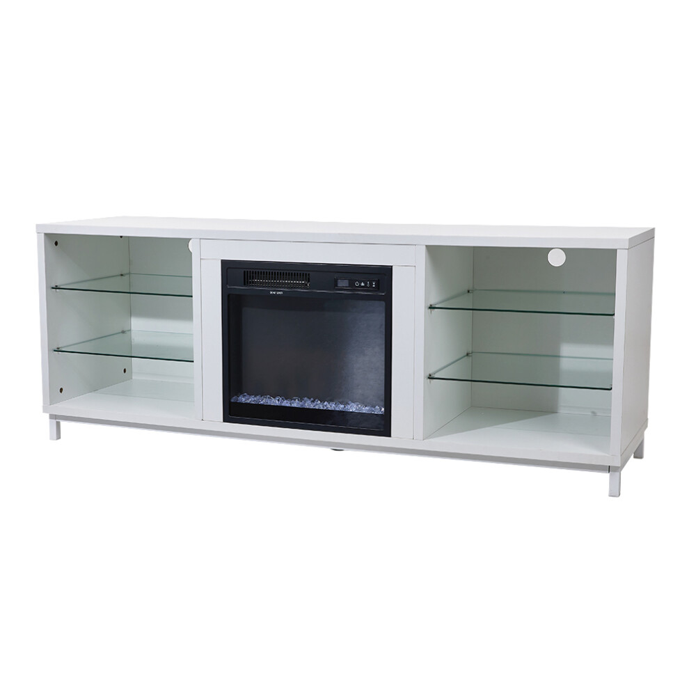 Freestanding TV Stand Entertainment Center with 18" Fireplace