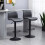 Homcom HOMCOM Barstools Set of 2, Dining Stools with Backrest and Footrest 1