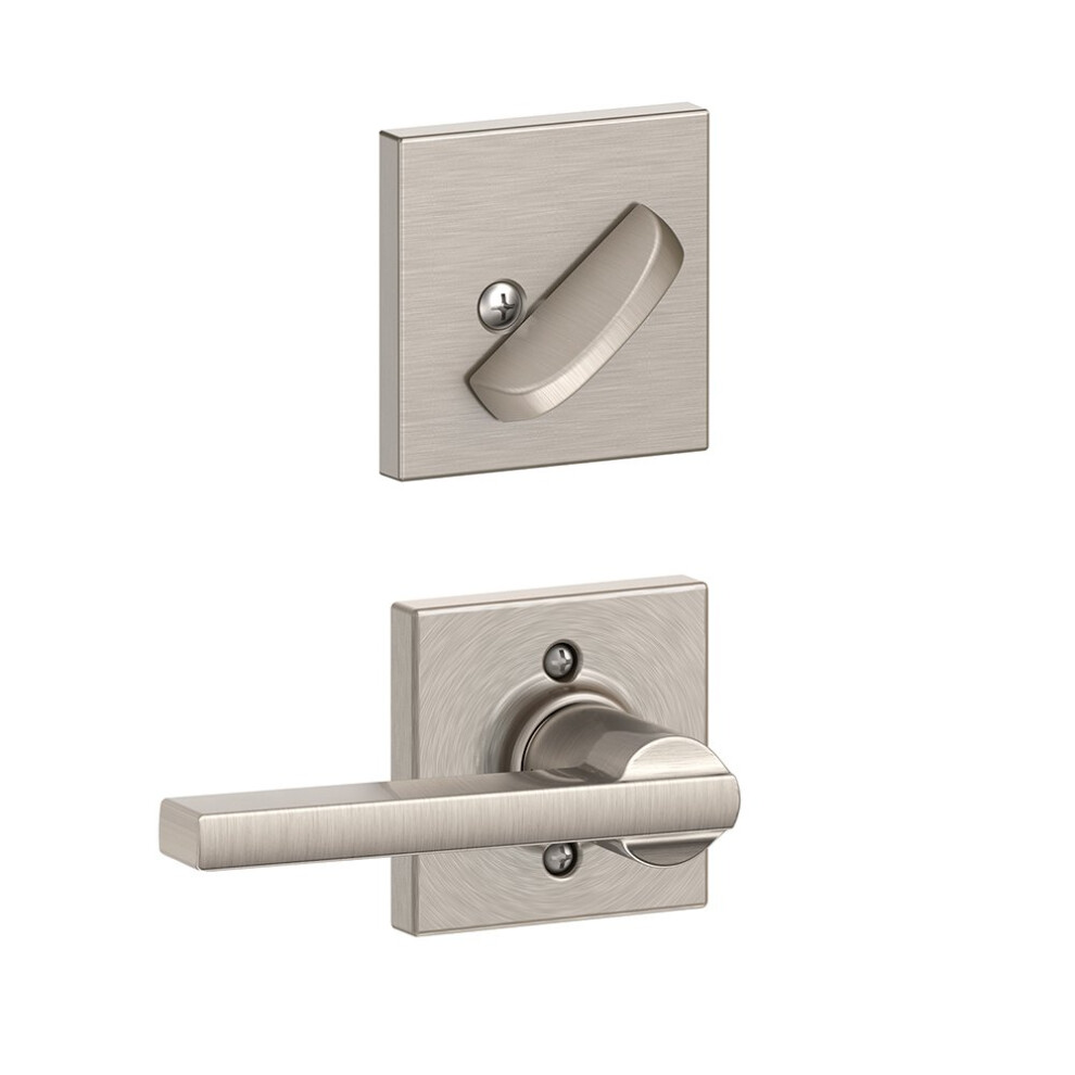 Schlage F59 LAT 619 COL Collins Trim Latitude Interior Handle Set Lever  Satin Nickel (Interior Half Only)