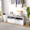Homcom HOMCOM Shoe Bench with Removable Cushion, Open Compartments and Drawers 1