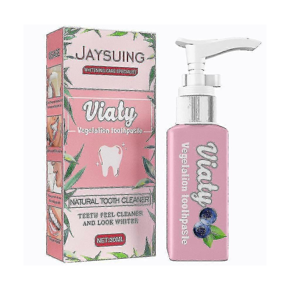 Jaysuing Baking Soda Whitening Teeth Press Toothpaste Blueberry Fruit Flavor Oral Cleansing Toothpaste 1pcs 1PCS -4199520207047