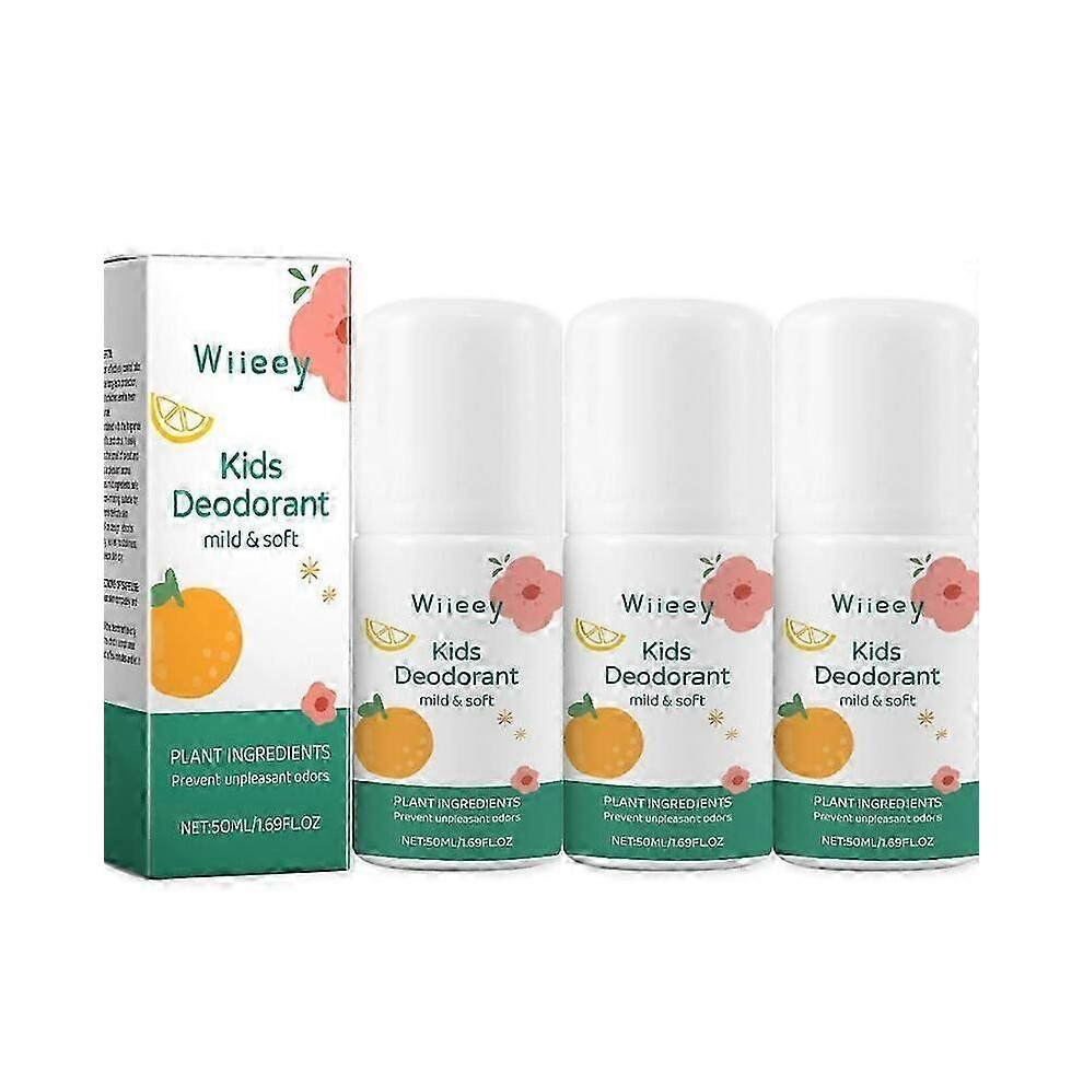 3pcs Fresh Natural Deodorant for Kids Teen Aluminum Free Paraben Free Deodorant Burst