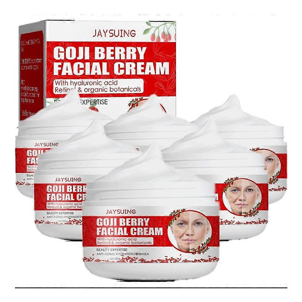 Jaysuing Wolfberry Facial Cream Fades Nasolabial Folds Tightens Contours Firming Lifts Anti-wrinkle Hydrating Facial Skin Anti-aging Skin Care Kit -73