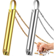 (Gold) Stop Smoking Breathing Necklace, Anxiety Relief Necklace Vape Necklace, Breathing Necklace Stop Smoking Aid, Breathing Exercises
