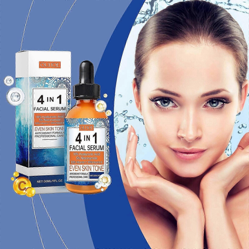 (1pcs) Vitamin C Face Serum, 4 In 1 Anti-Aging Serum, Vitamin C Serum For Facial Moisturizing, Firming Skin And Even Skin Tone