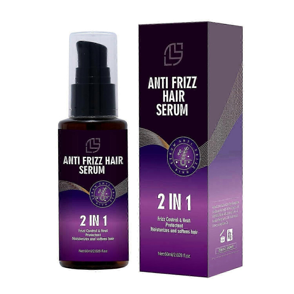 (1PCS) Anti Frizz Hair Serum Spray, 2 In1 Frizz Control Hair Serum for Frizzy, Dry & Damaged Hair, Moisturizing , Nourishes and Repairs Hair for Shine and So
