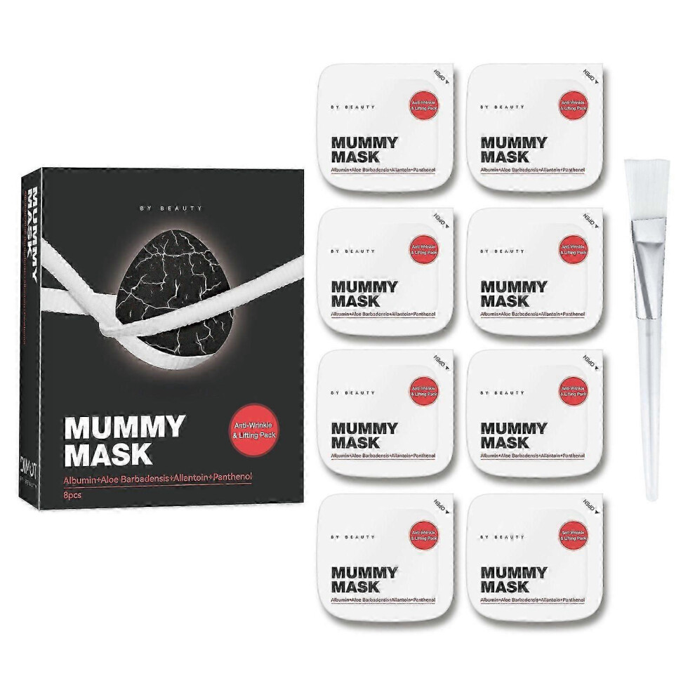 (Mummy mask) Pumpkin Facial Mask - 8 Pack,Anti-Wrinkle Care Mask,Moisturizing & Nourishing Formula with Pumpkin Extract, Aloe and Lavender Oil,Hydrating Face Masks