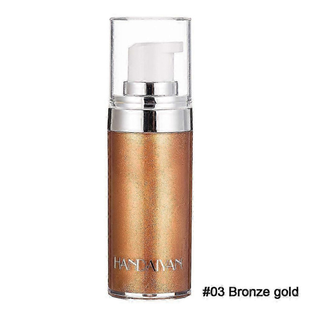 (h3) Highlighter Cream, Liquid Bronzer Highlighter Body, Body Luminiser, Liquid Shimmer Makeup for Face, Body, Leg, Luminous Make-Up, Shimmer Body Cream