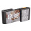 (Black) S-shaped Digital Alarm Clock FM Radio LED Clock 1