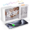 (White) S-shaped Digital Alarm Clock FM Radio LED Clock 8