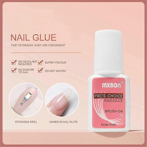 Professional quick-drying nail glue 7g for false nails, rhinestone decorations and acrylic tips 2